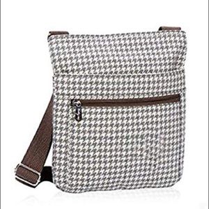 Organizing Shoulder Bag -Grey Houndstooth